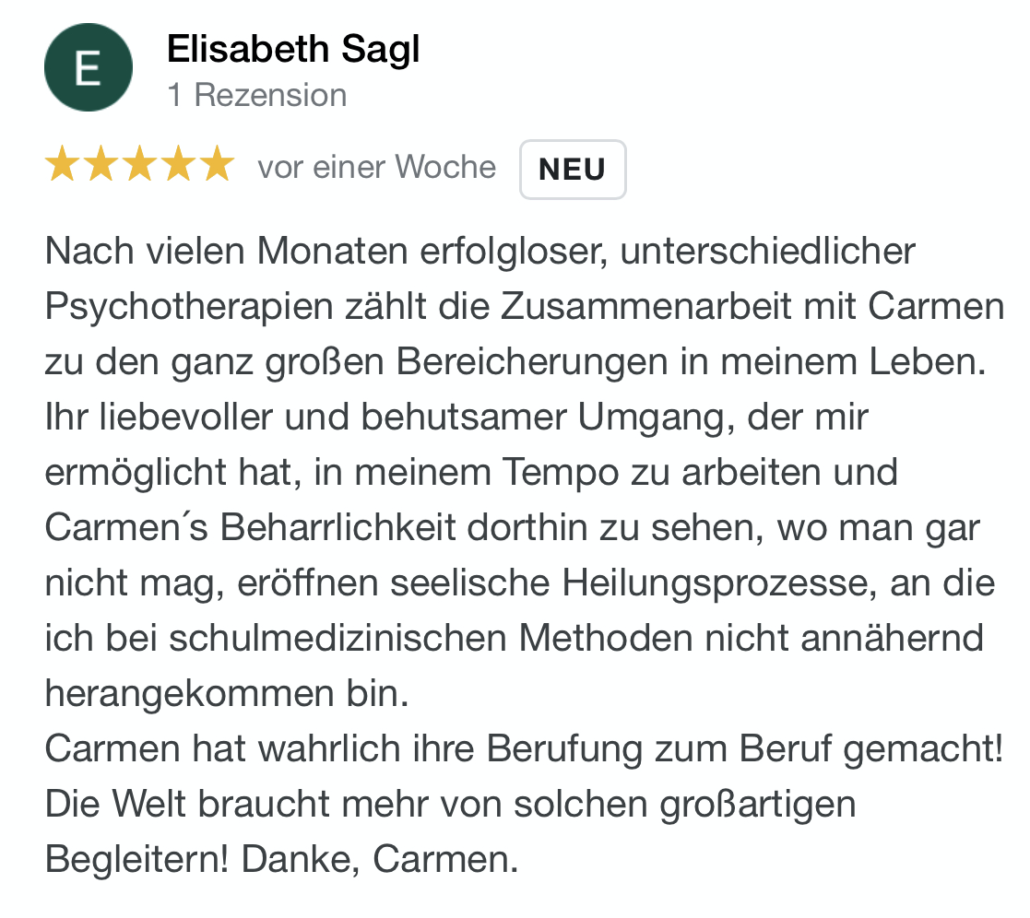 Feedback zu Carmen Hintermueller