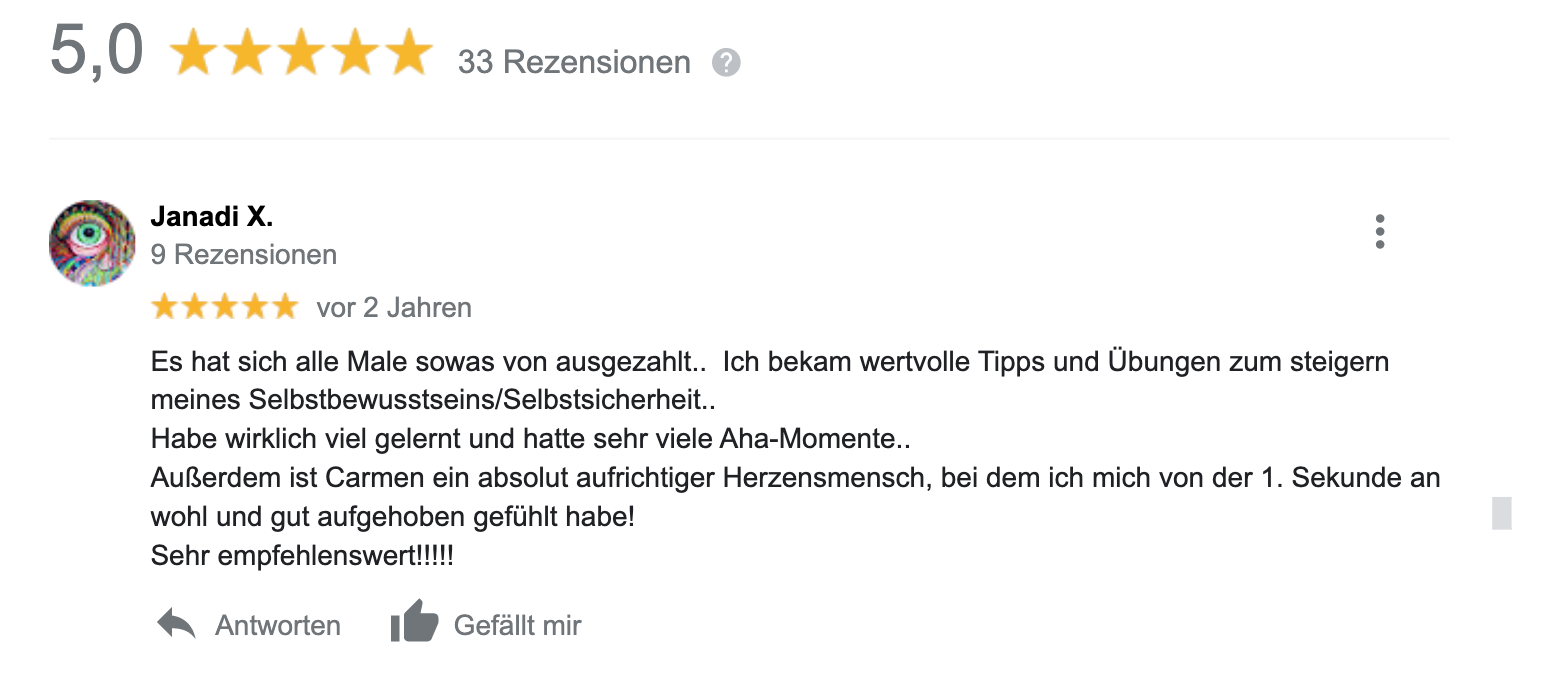 tolles Feedback Selbstwertkurs