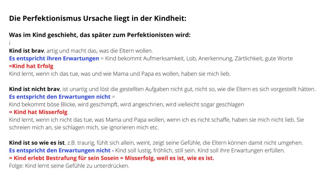 Wie Perfektionismus beim Kind entsteht 