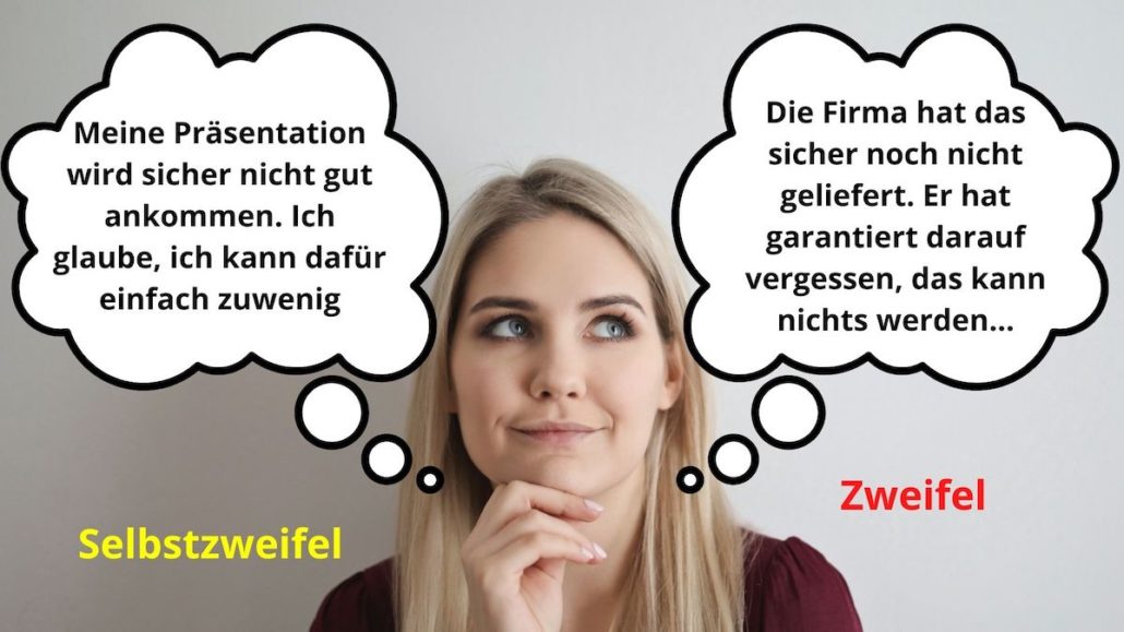 Frau hat Zweifel und Selbstzweifel