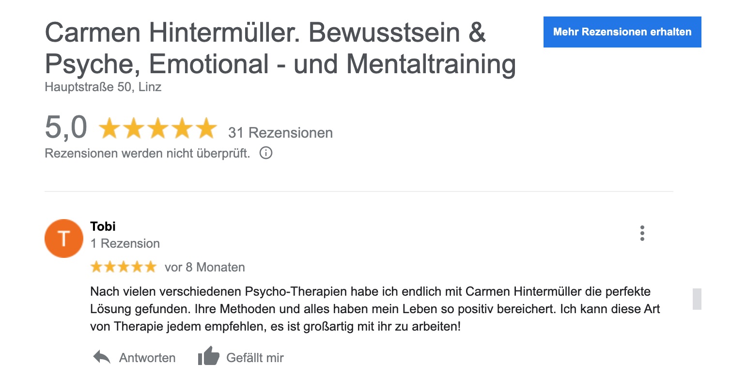 Feedback zum Selbstwert Coaching von Toby 17 Jahre