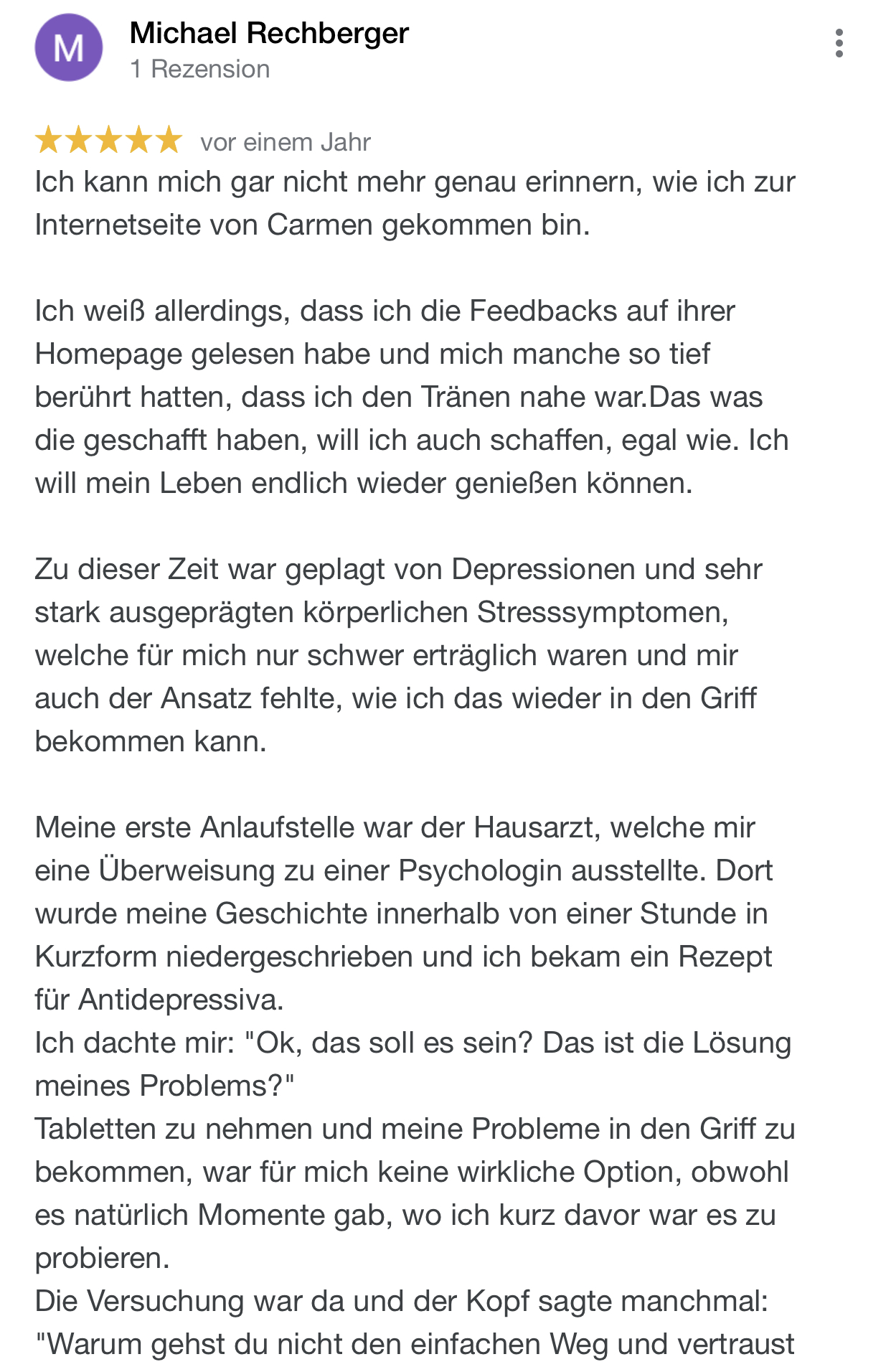 Mental Coaching Feedback Michael Rechberger