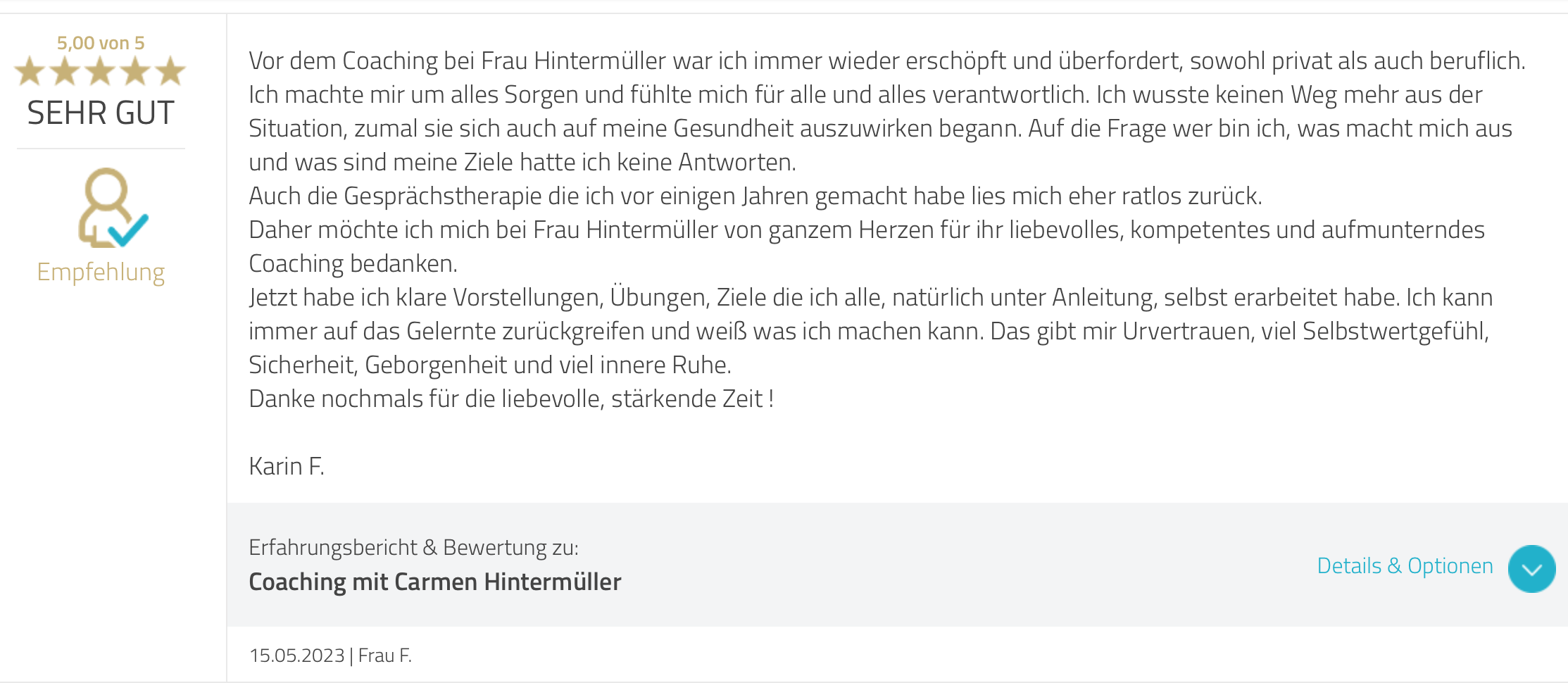 Selbstfindung Klienten Feedback